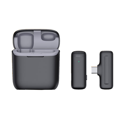 Wireless Lavalier Lapel Microphone with charging case-Type-C