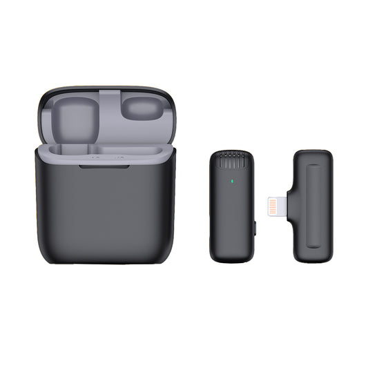 Wireless Lavalier Lapel Microphone with charging case-Lighting