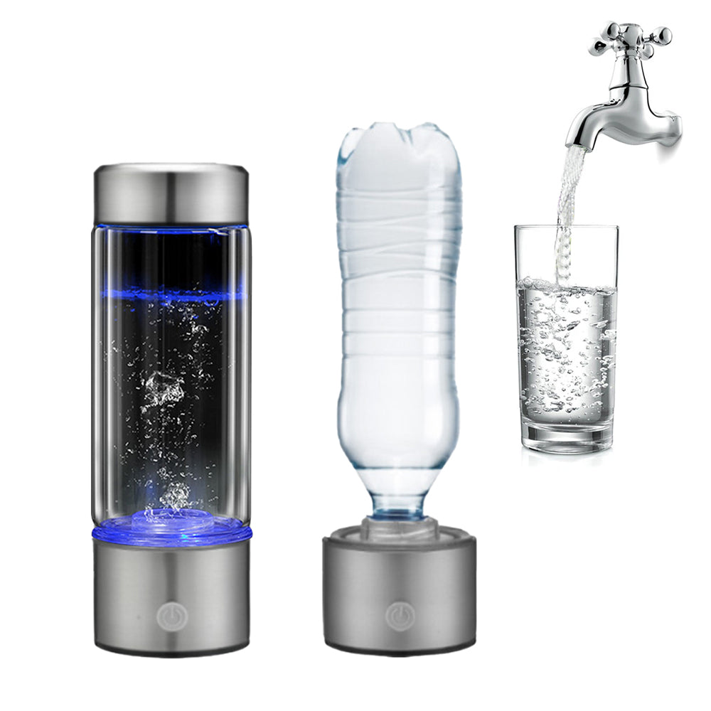 Electronic Water Bottle 2-in-1 450ml USB Rechargeable Hydrogen-rich