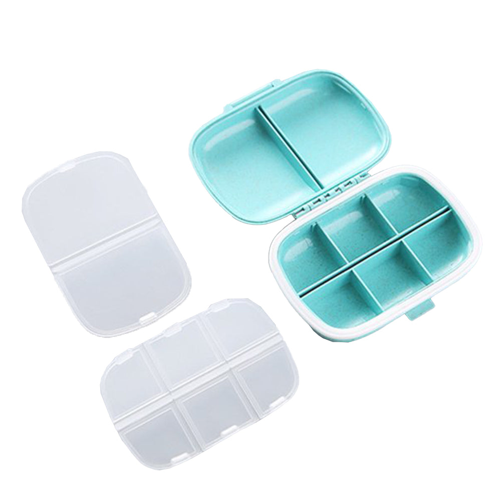2Pcs Travel Pill Box Medicine Dispenser Box