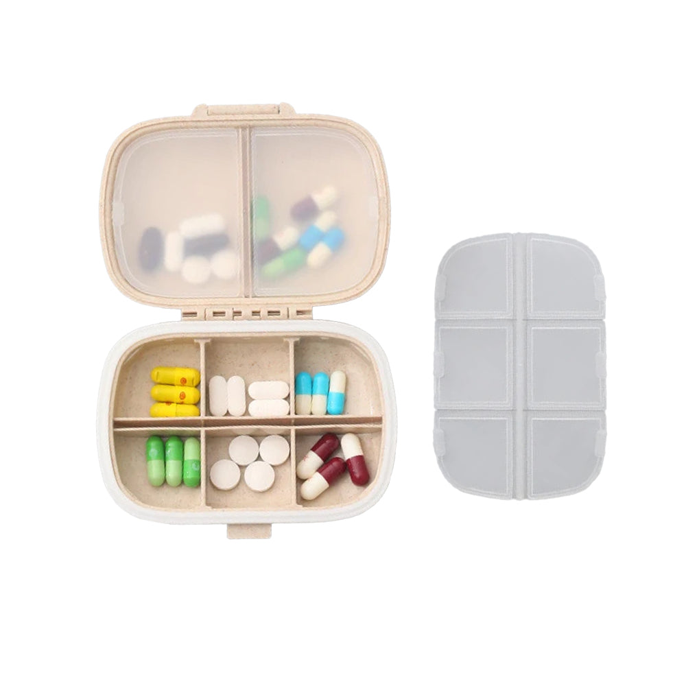 2Pcs Travel Pill Box Medicine Dispenser Box