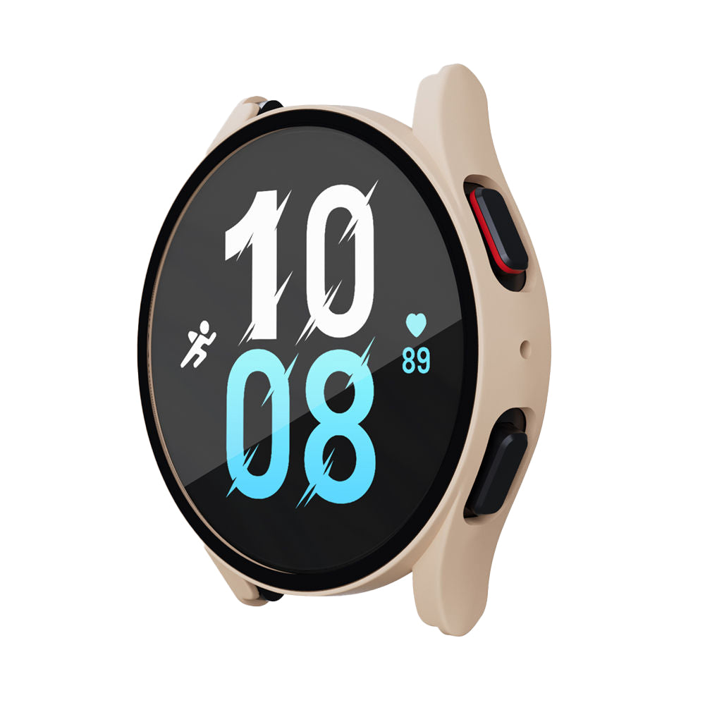 2Pcs For Samsung Galaxy Watch5 Full Screen Protector Case Cover-Black and Pink