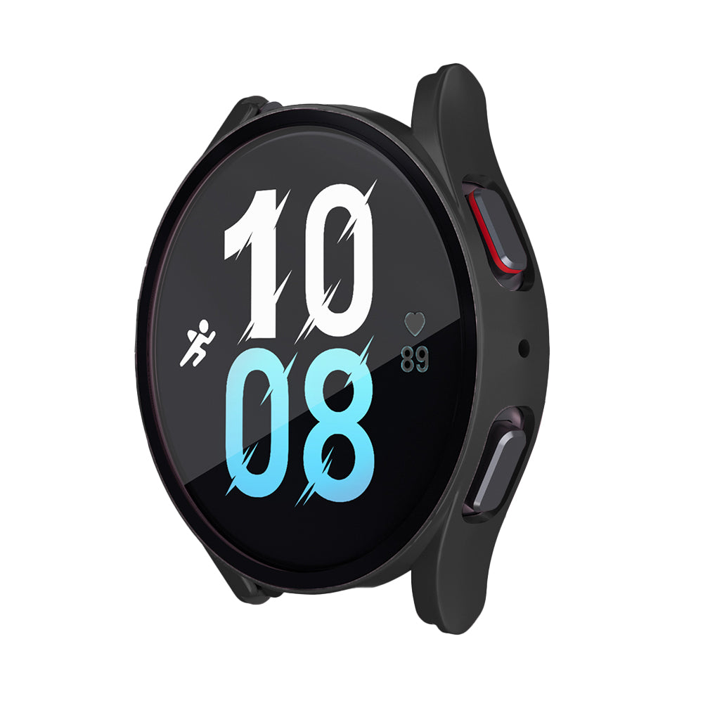 2Pcs For Samsung Galaxy Watch5 Full Screen Protector Case Cover-Black and Pink