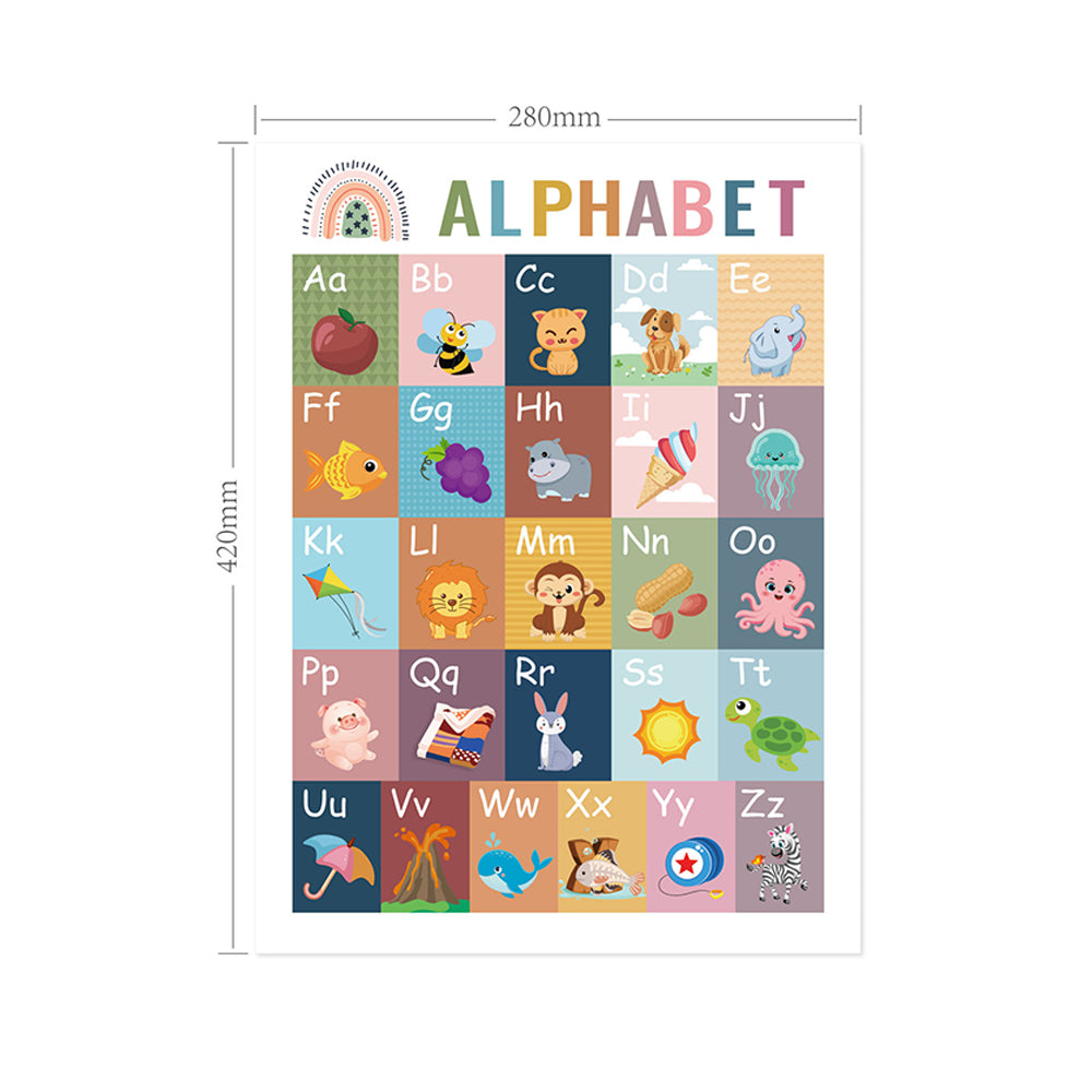 2X 16 Sheets Boho Toddler Learning Posters