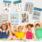 2X 16 Sheets Boho Toddler Learning Posters