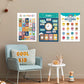2X 16 Sheets Boho Toddler Learning Posters