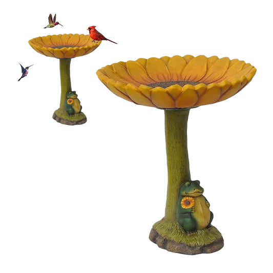 Resin Garden Animal Figurine Bird Feeder-Frog