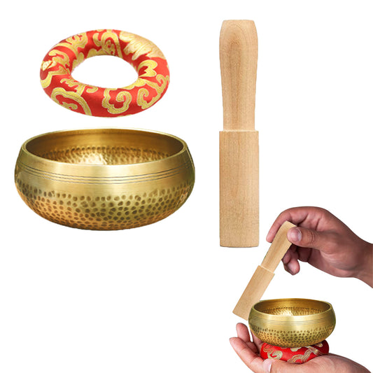 Tibetan Singing Bowl Set Hand Hammered Meditation Sound Bowl
