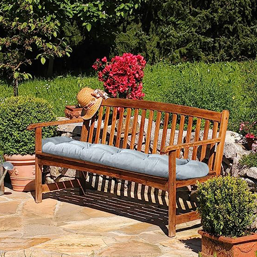 Outdoor Bench Cushion Long Seat Pad with Ties for Indoor Outdoor Furniture