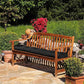 Outdoor Bench Cushion Long Seat Pad with Ties for Indoor Outdoor Furniture
