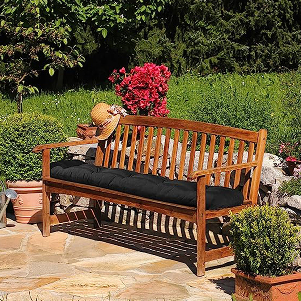 Outdoor Bench Cushion Long Seat Pad with Ties for Indoor Outdoor Furniture