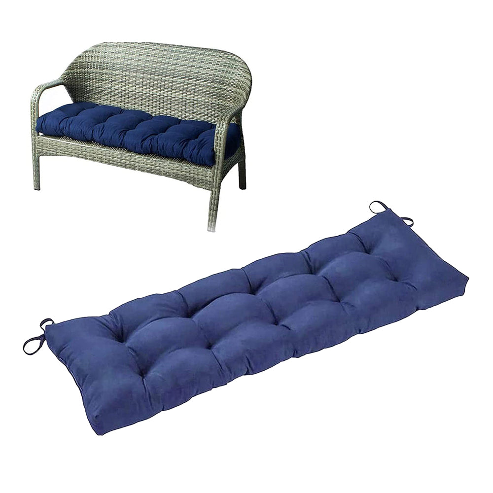 Outdoor Bench Cushion Long Seat Pad with Ties for Indoor Outdoor Furniture