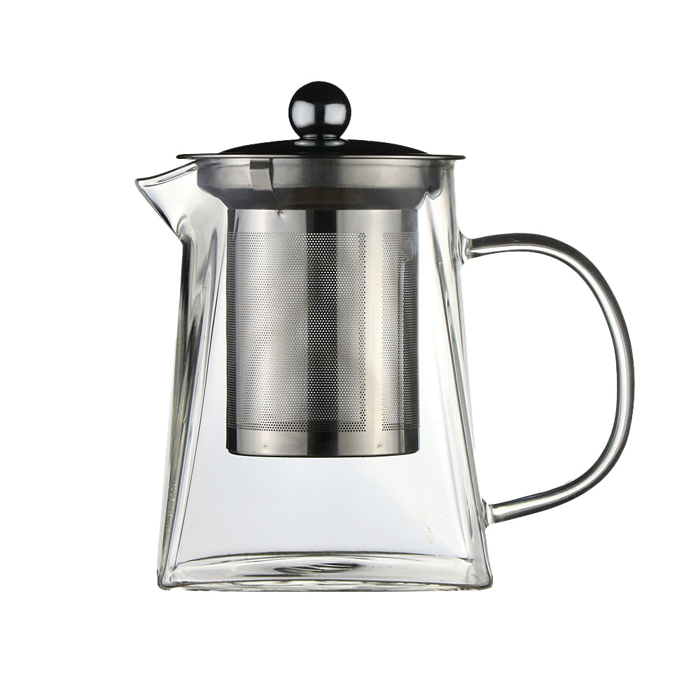 Heat Resistant Glass Teapot with Stainless Steel Liner Infuser Teapot