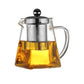 Heat Resistant Glass Teapot with Stainless Steel Liner Infuser Teapot