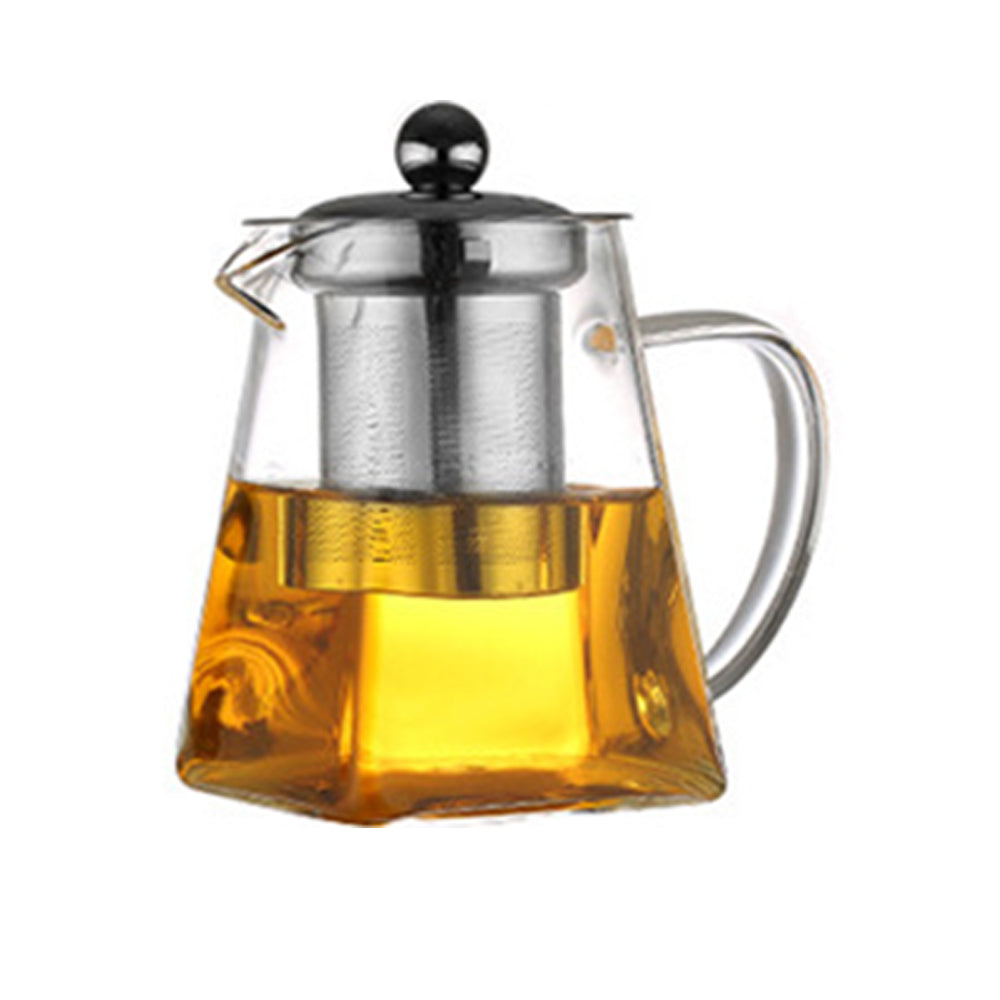 Heat Resistant Glass Teapot with Stainless Steel Liner Infuser Teapot