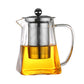 Heat Resistant Glass Teapot with Stainless Steel Liner Infuser Teapot