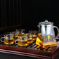 Heat Resistant Glass Teapot with Stainless Steel Liner Infuser Teapot