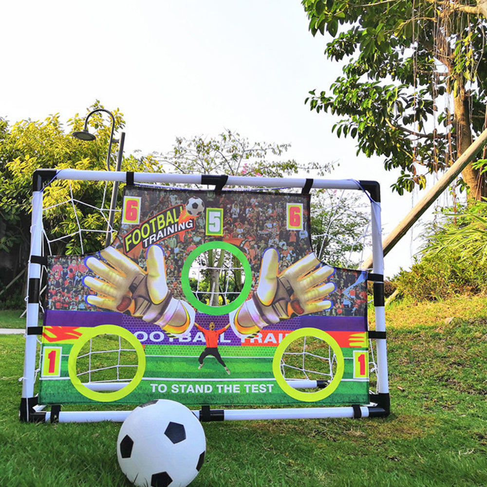 Kids Soccer Goal Net Set with Inflatable Football