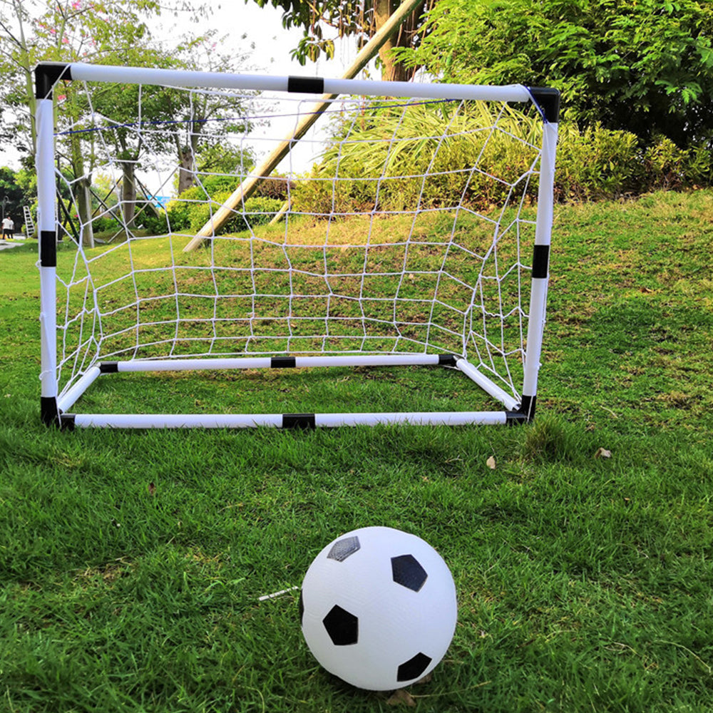 Kids Soccer Goal Net Set with Inflatable Football