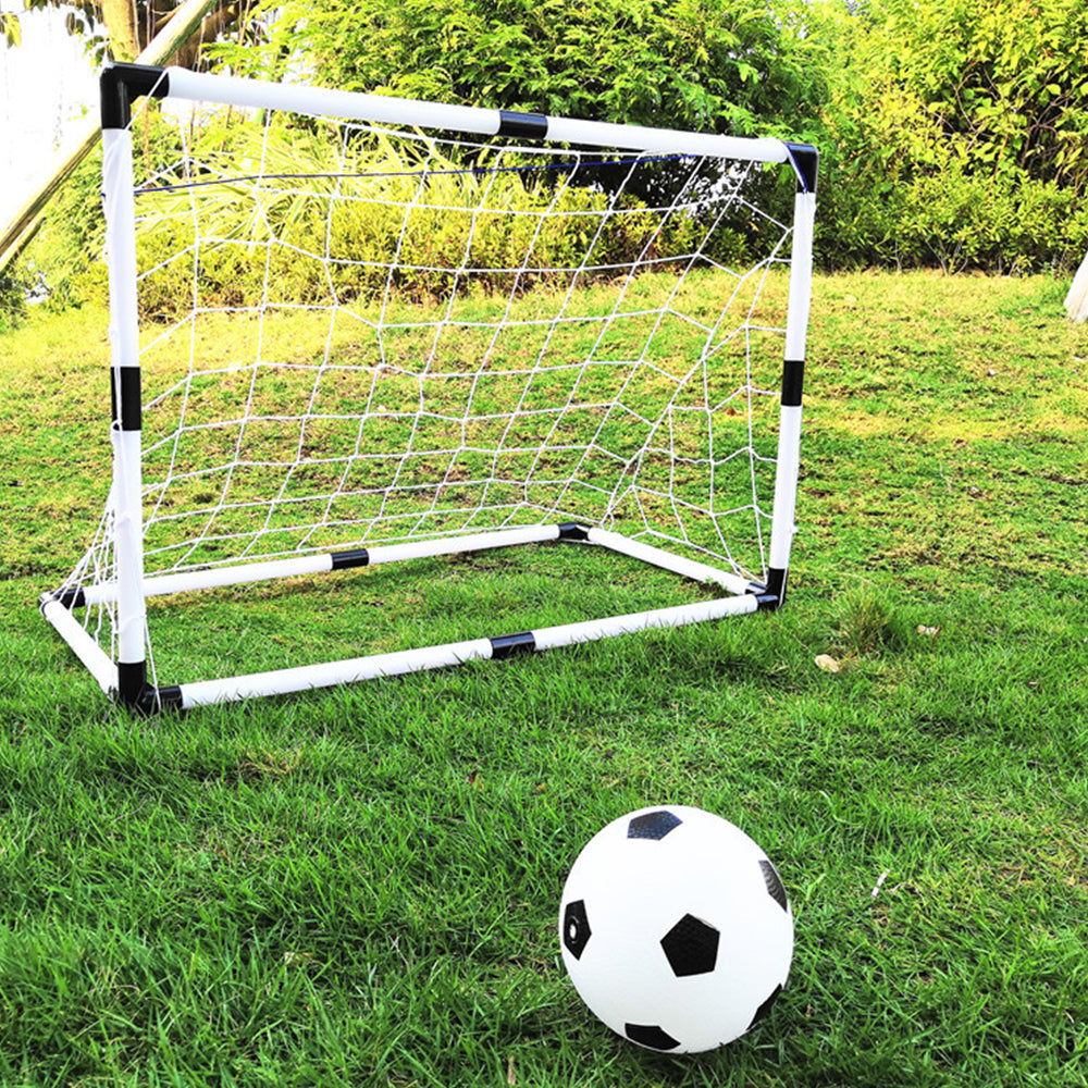 Kids Soccer Goal Net Set with Inflatable Football