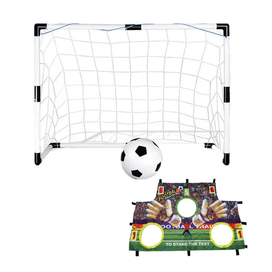 Kids Soccer Goal Net Set with Inflatable Football