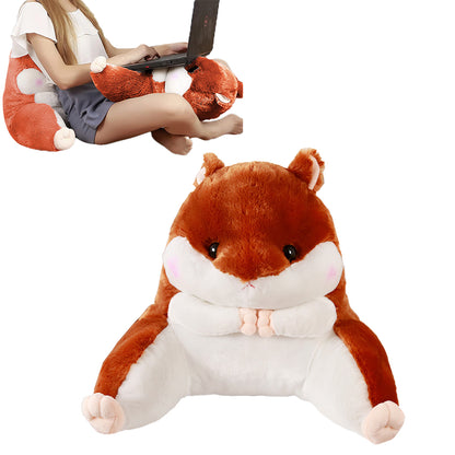 Plush Cute Soft Hamster Shaped Chair Back Support Cushion