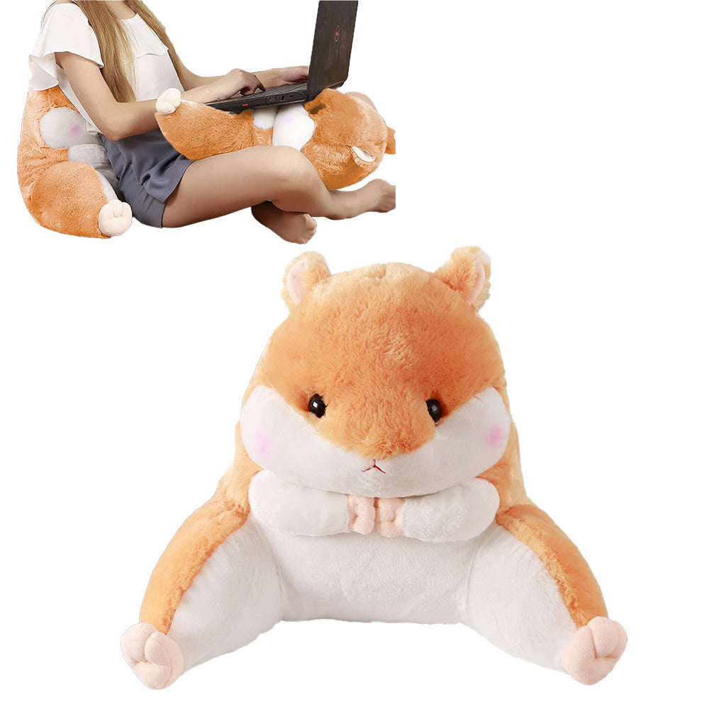 Plush Cute Soft Hamster Shaped Chair Back Support Cushion