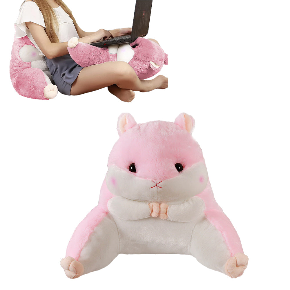 Plush Cute Soft Hamster Shaped Chair Back Support Cushion