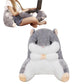 Plush Cute Soft Hamster Shaped Chair Back Support Cushion
