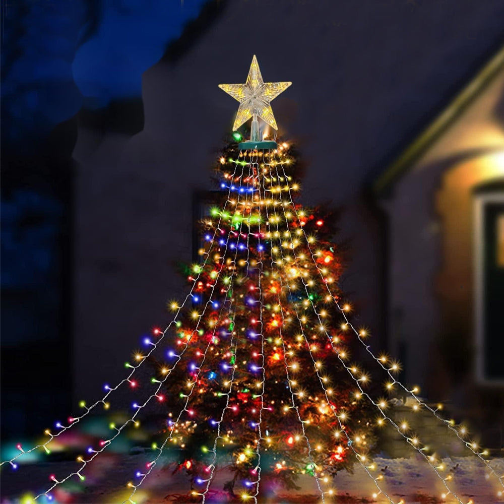 2M 200 LED Outdoor Cluster Christmas Tree Lights