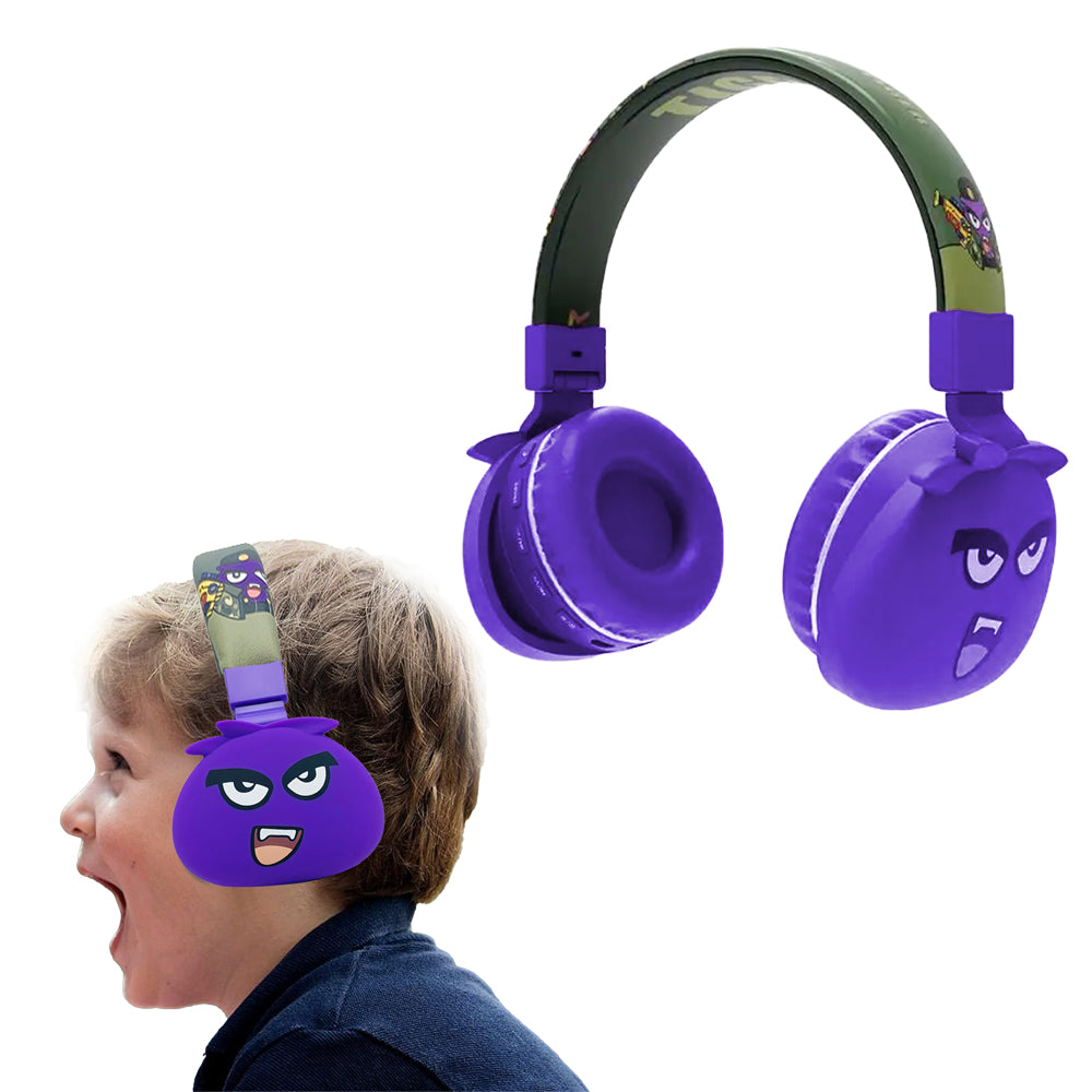 Stereo Bluetooth Wireless Foldable Kids Cartoon Headset