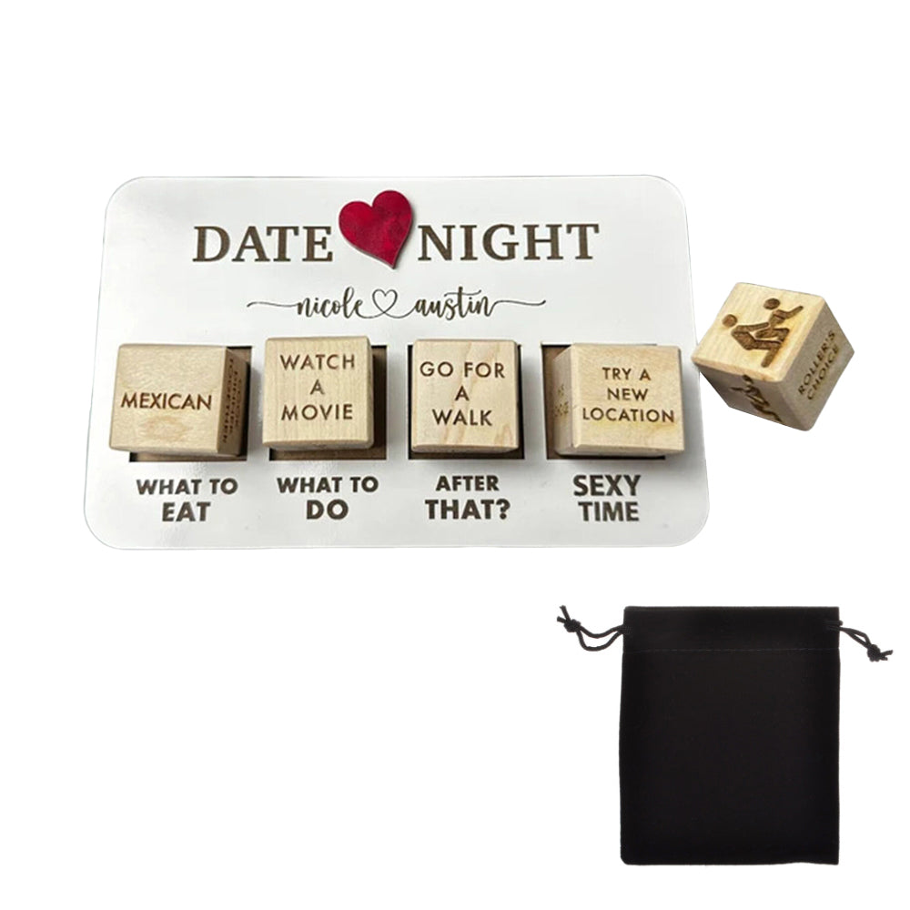 5Pcs Date Night Dice After Dark Edition Wooden Dice Game for Couples