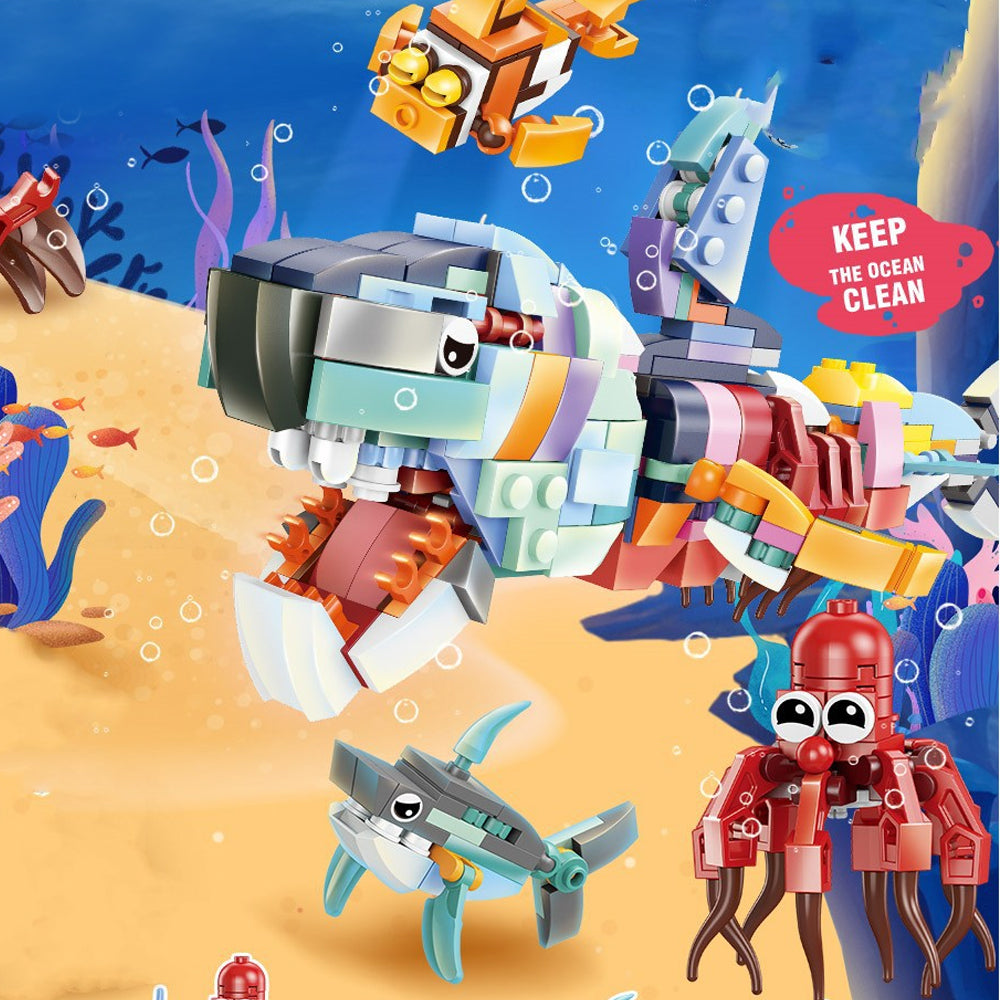 Christmas Aquatic Creatures Building Blocks Blind Box