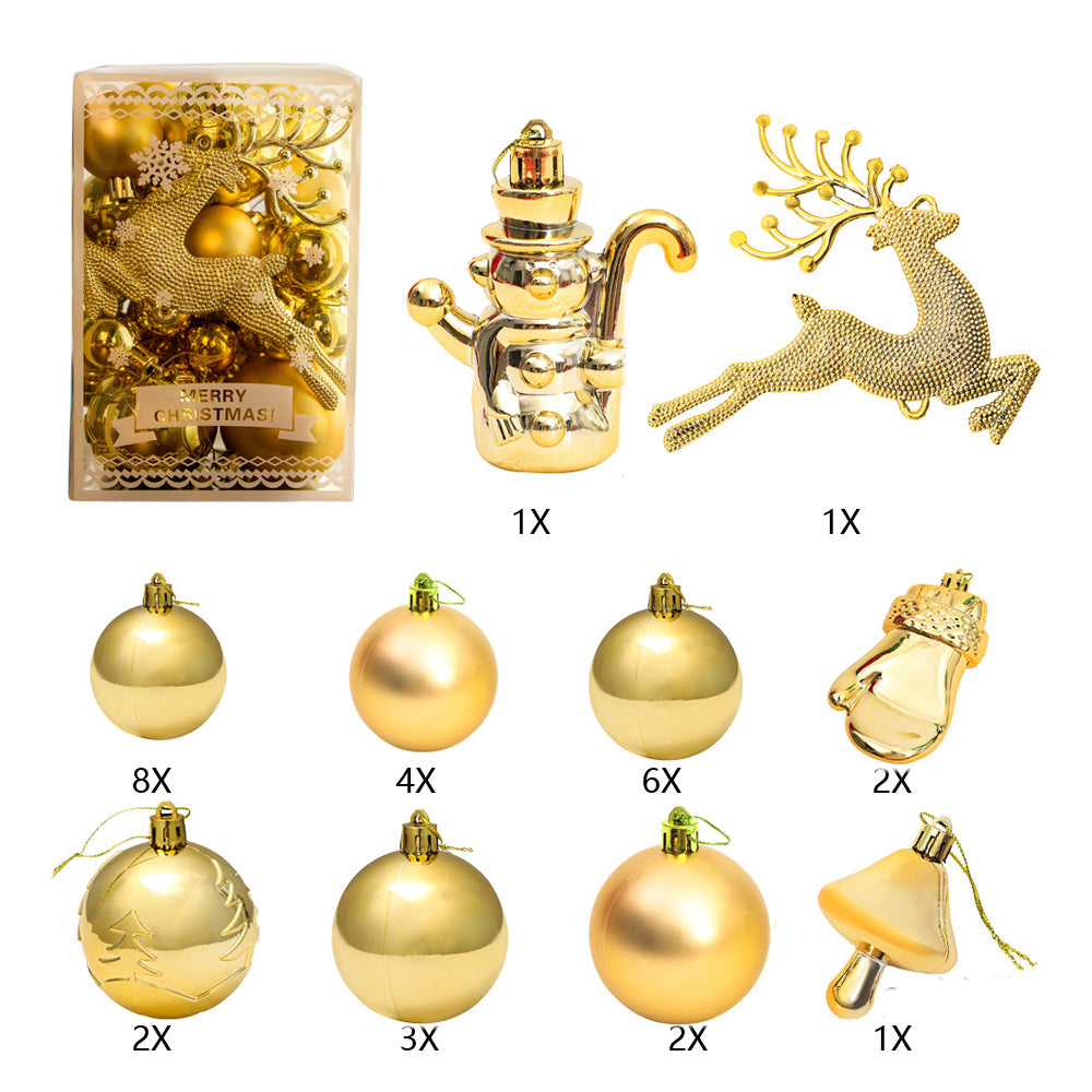 30Pcs Christmas Tree Hanging Balls Ornaments Set for Christmas Wreath Tree Decor
