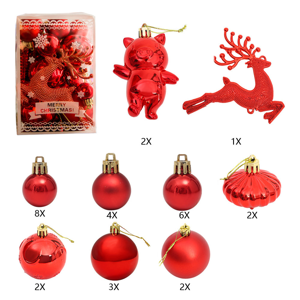 30Pcs Christmas Tree Hanging Balls Ornaments Set for Christmas Wreath Tree Decor