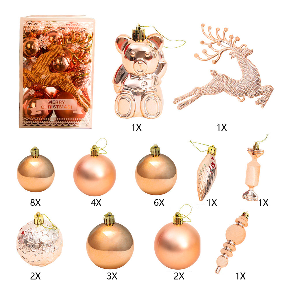 30Pcs Christmas Tree Hanging Balls Ornaments Set for Christmas Wreath Tree Decor