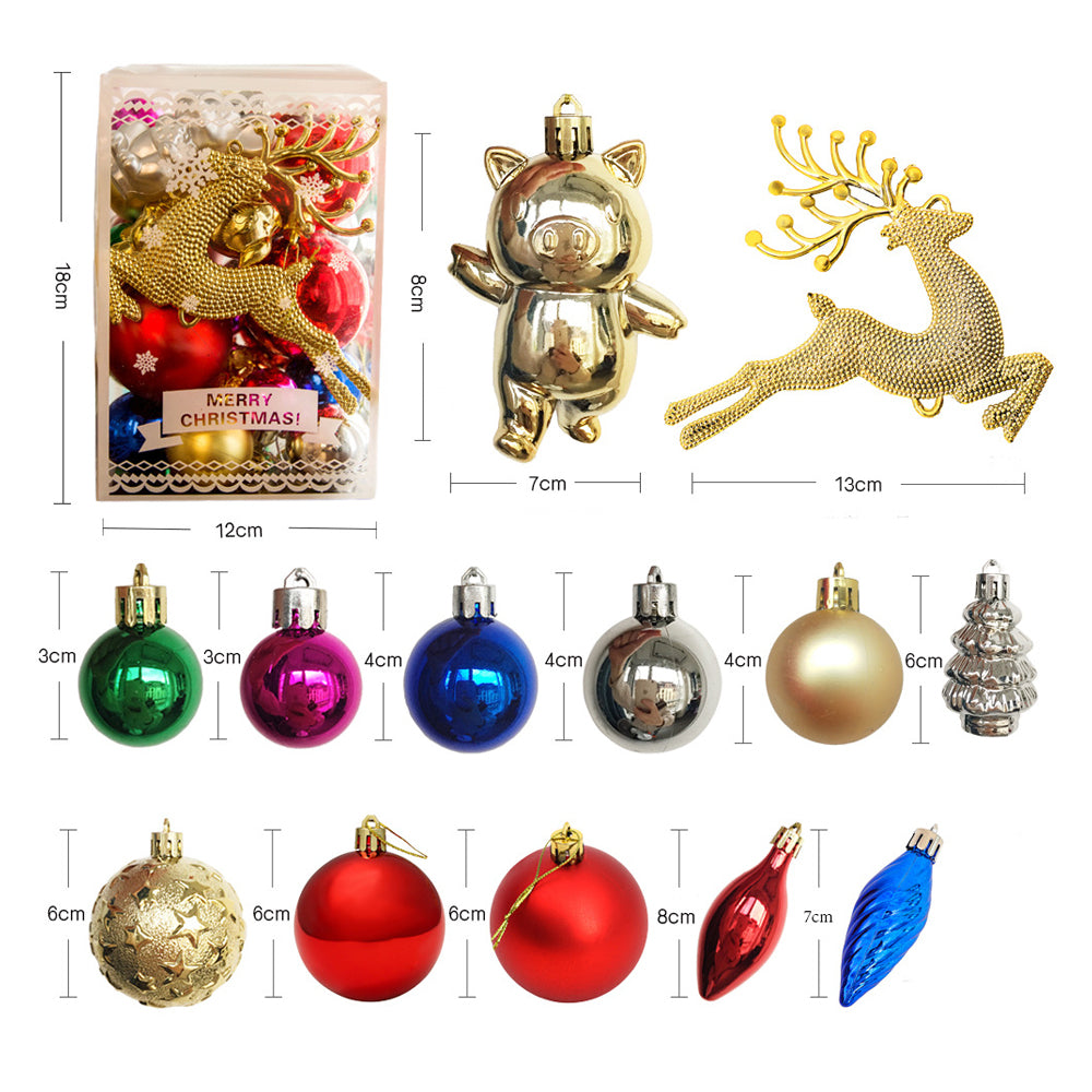 30Pcs Christmas Tree Hanging Balls Ornaments Set for Christmas Wreath Tree Decor