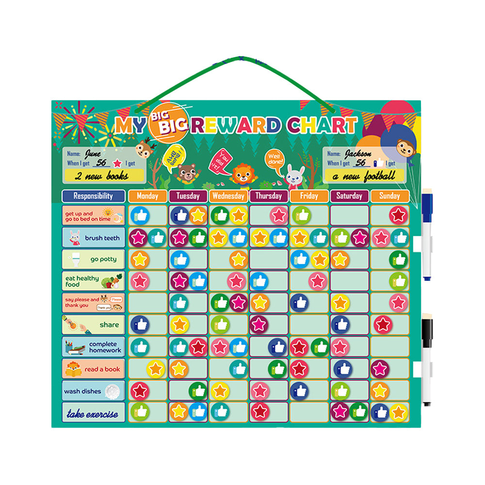 Star Reward Chore Chart Adsorbable Iron Star Positive Behavior for Kids