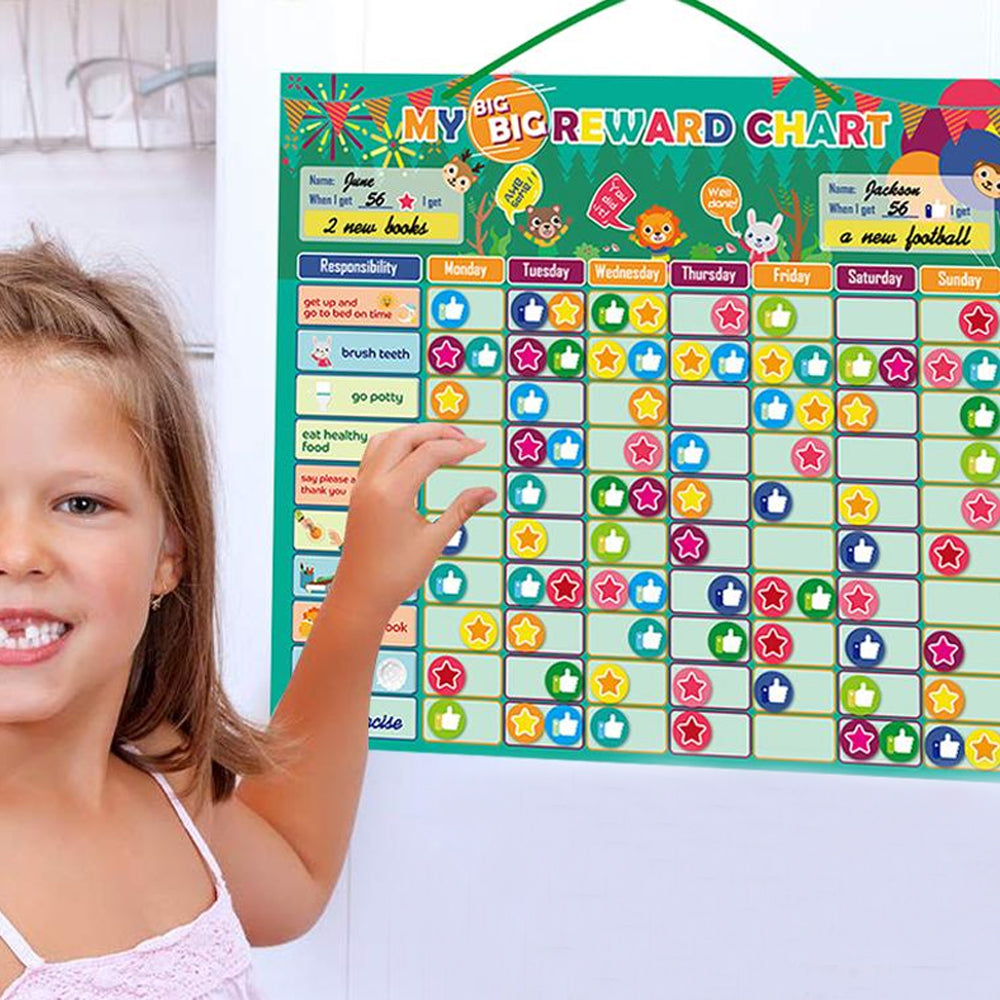 Star Reward Chore Chart Adsorbable Iron Star Positive Behavior for Kids