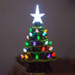 Vintage Christmas Tabletop Decorations with Tree Star Topper Lamp