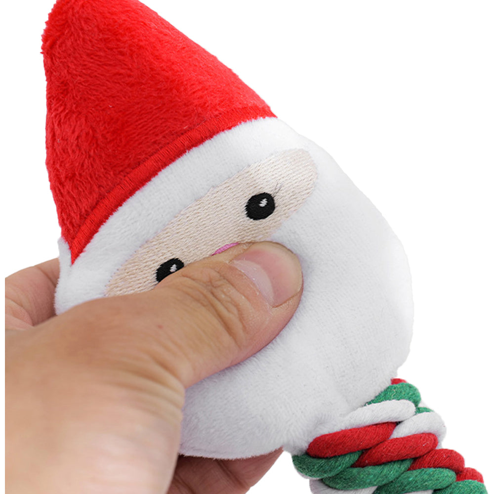 Christmas Pet Dog Chew Toys Braided Rope Pet Toys