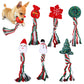 Christmas Pet Dog Chew Toys Braided Rope Pet Toys