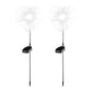 2Pcs Outdoor Butterfly Star Moon Solar Stake Lights for Yard Decoration-Heart