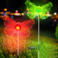 2Pcs Outdoor Butterfly Star Moon Solar Stake Lights for Yard Decoration-Butterfly