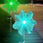 2Pcs Outdoor Butterfly Star Moon Solar Stake Lights for Yard Decoration-Star