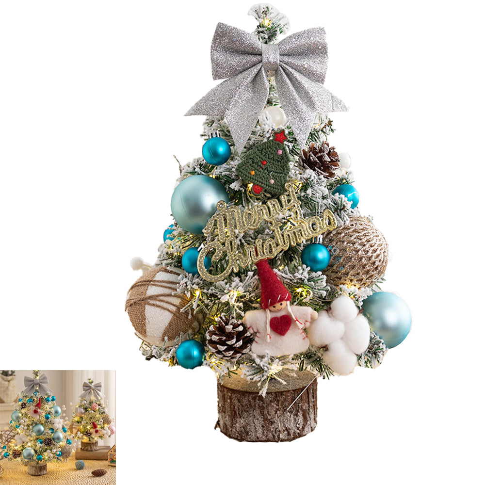 Mini Tabletop Christmas Tree Artificial 45cm/60cm Ornaments Xmas Desktop Decor