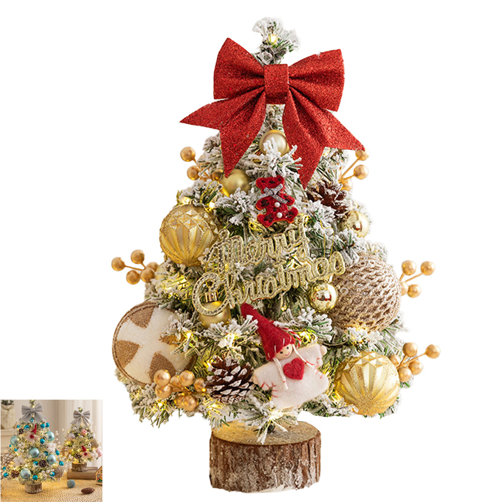 Mini Tabletop Christmas Tree Artificial 45cm/60cm Ornaments Xmas Desktop Decor