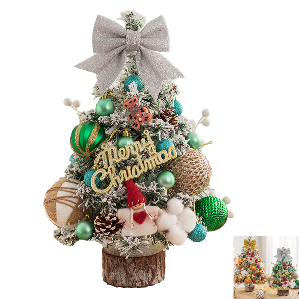 Mini Tabletop Christmas Tree Artificial 45cm/60cm Ornaments Xmas Desktop Decor
