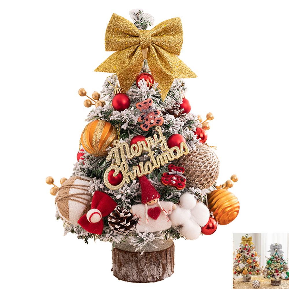 Mini Tabletop Christmas Tree Artificial 45cm/60cm Ornaments Xmas Desktop Decor