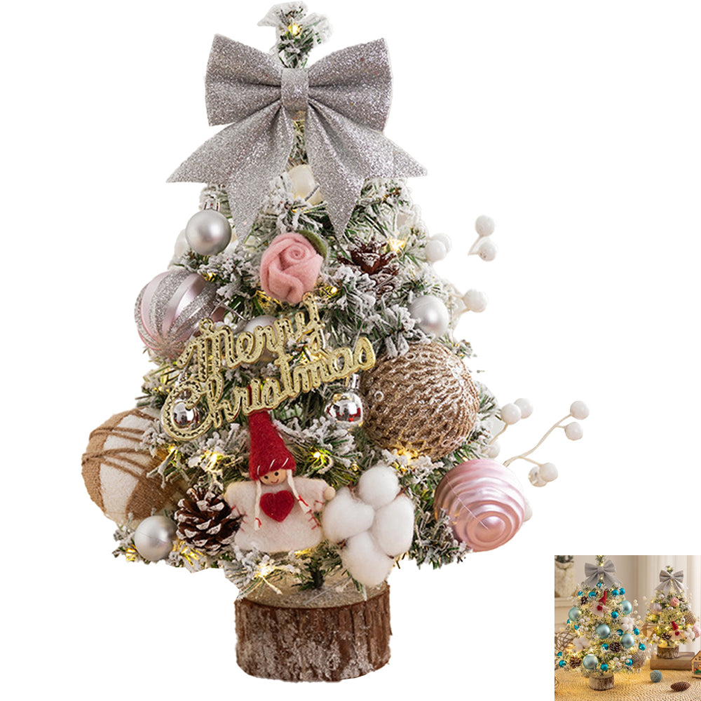 Mini Tabletop Christmas Tree Artificial 45cm/60cm Ornaments Xmas Desktop Decor